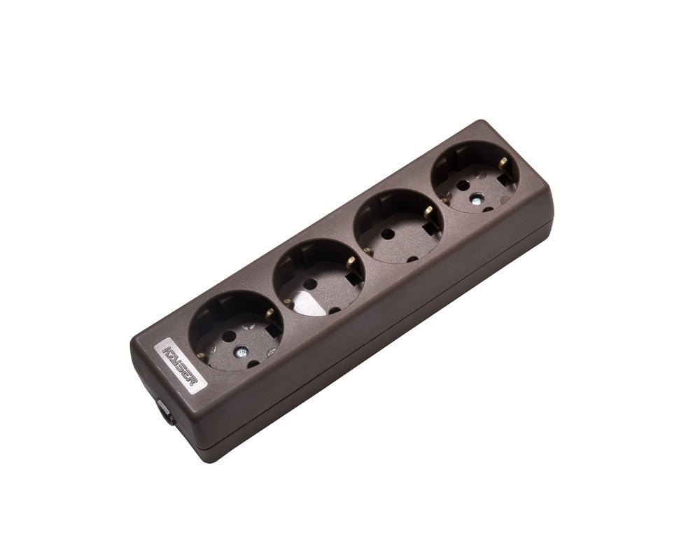 Martin Kaiser 4-Way Socket With Earthing Contact Brown - 1040/br [30 Pieces]