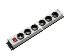 Regleta de enchufes Martin Kaiser de 4 vías con contacto de puesta a tierra e interruptor - 1001/4l-sw [10 Piezas]