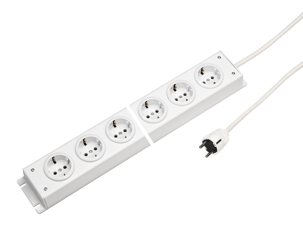 Martin Kaiser Power Outlet Strip 8-Way 90 Degree Earthing 1.5m Cable - 1002ZL8WS15 [10 Pieces]