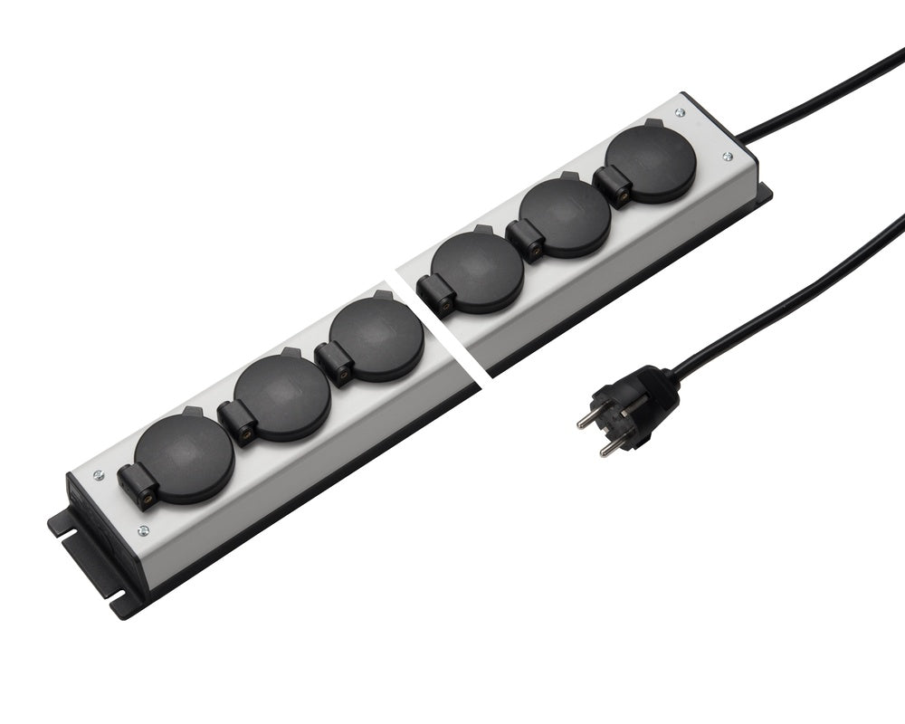 Martin Kaiser Power Outlet Strip 8 Way 90 Degree Hinged Cover IP20 1.5M Cable - 1059ZL8l-sw15 [10 Pieces]