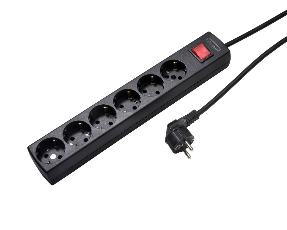 Martin Kaiser 6-Way Switched Socket With 3m Cable - 1033ZL3-15W/sw [8 Pieces]