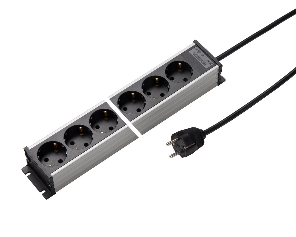 Martin Kaiser Regleta de enchufes de 10 vías con contacto de puesta a tierra y cable de 1,5 m - 1102ZL10l-sw15 [10 Piezas]