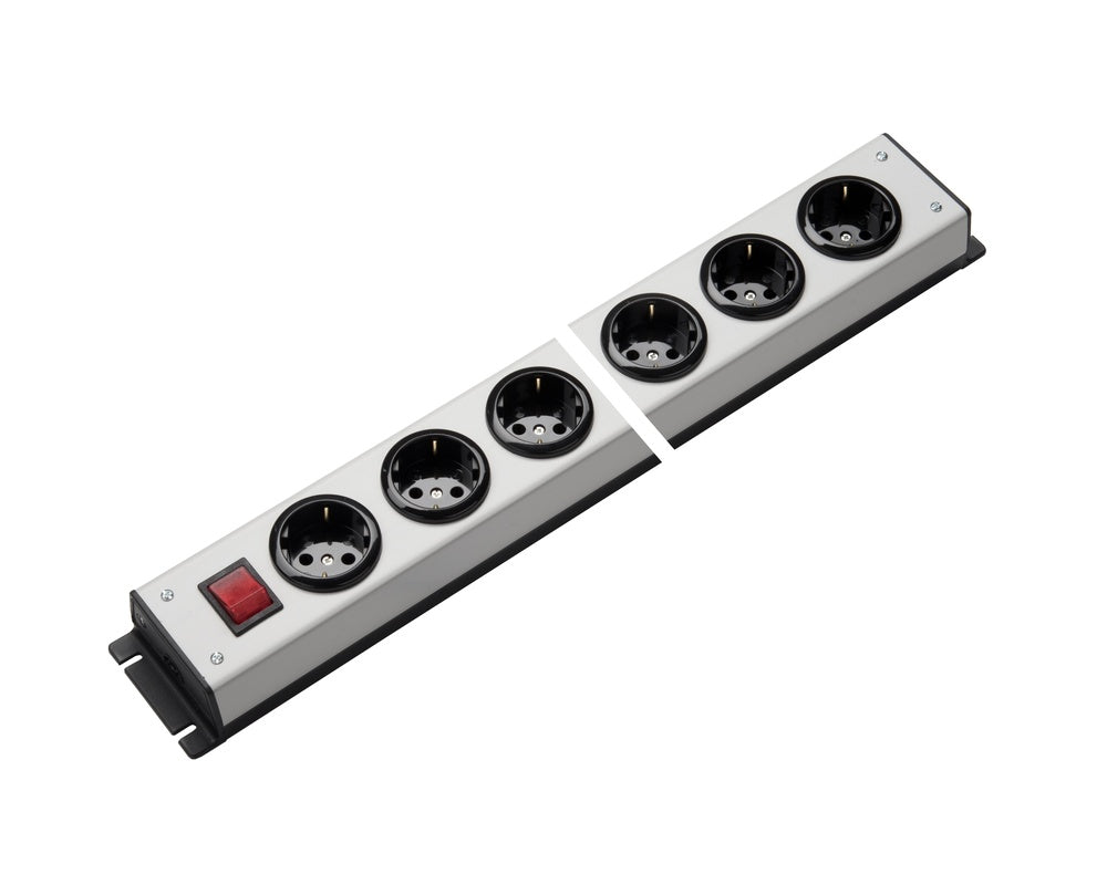 Martin Kaiser Power Outlet Strip 6 Way 35 Degrees With Switch - 1056/6l-sw [10 Pieces]