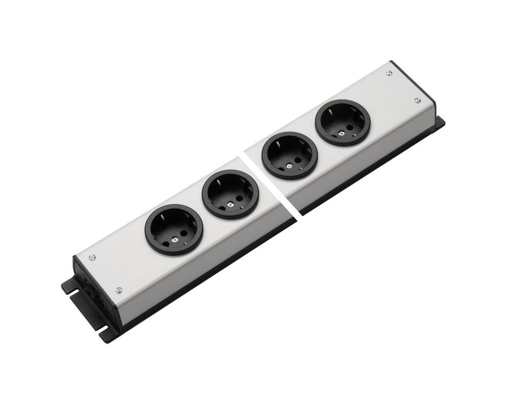 Regleta de enchufes Martin Kaiser de 4 vías con toma de tierra AC166 - 1054/4-2/l-sw [10 Piezas]