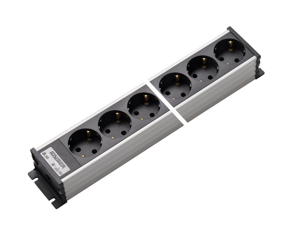 Martin Kaiser 4-Way Power Strip Without Switch Grey-Black - 1102/4l-sw [10 Pieces]