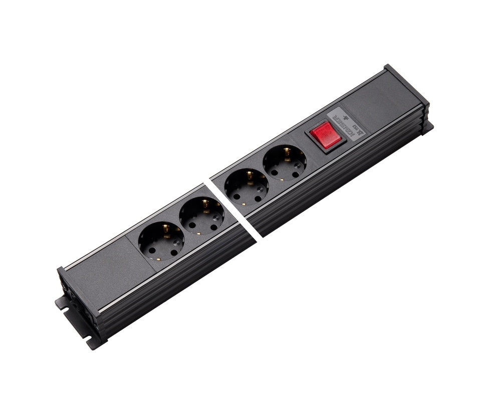 Martin Kaiser 4-Way Power Strip With Switch And I/O Black - 1153/4-2/sw [10 Pieces]