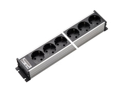 Regleta de 10 tomas de corriente de aluminio Martin Kaiser Negro - 1302/10sw [10 Piezas]