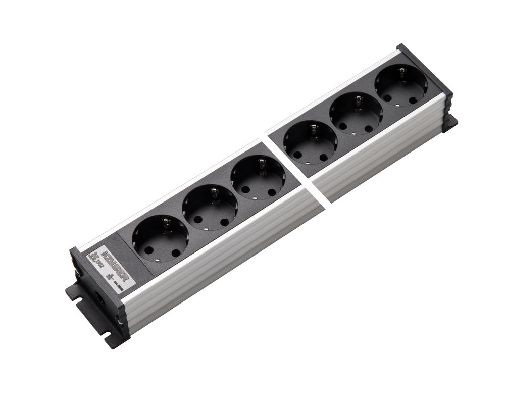 Martin Kaiser Aluminum 6-Way Power Outlet Strip With Shutter - 1302K6sw [10 Pieces]