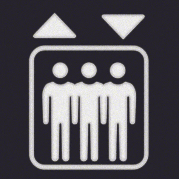 Cuadrado de lámina Hager Berker con símbolo de elevación para luz de señalización LED - 19058005 [2 piezas]