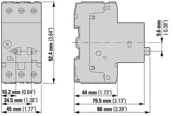 Eaton PKZM01 Interruptor De Circuito De Motor De 3 Polos 4-6.3A - 278483