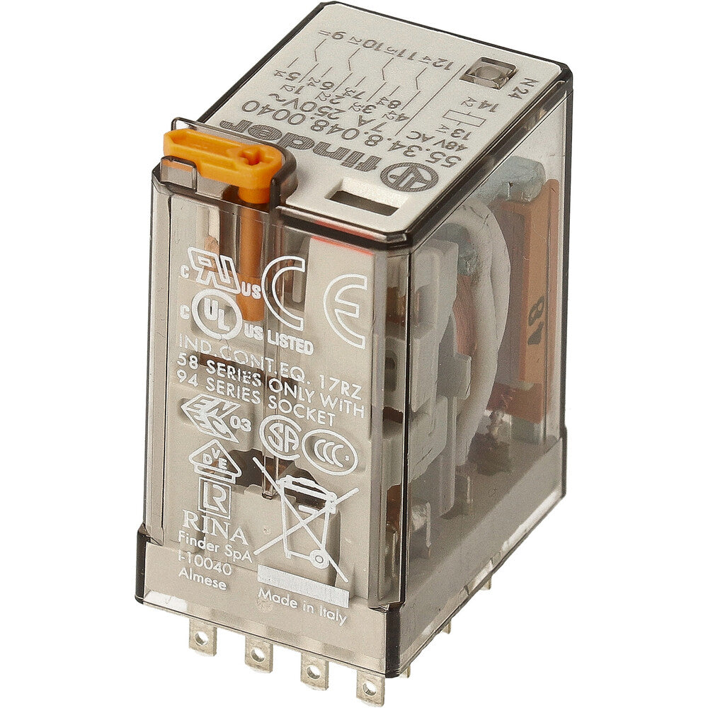 Finder 55.34 Industrial 4CO Relay 7A 48VAC - 55.34.8.048.0040