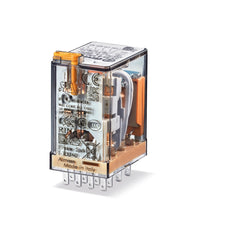 Finder 55.34 Relé 4CO Industrial 7A 24VAC Con LED - 55.34.8.024.0050