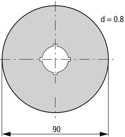 Etiqueta De Parada De Emergencia 90mm Multilingüe Amarillo - 216467