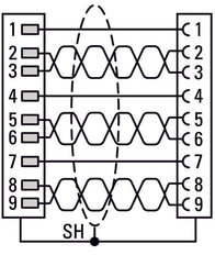 Eaton M22 USB 3.0 Cable De Interfaz De Montaje En Panel 0.6M - 107412