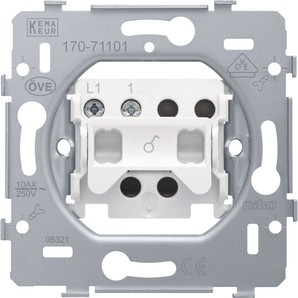 Single Pole Switch Base 10 AX 250V With Screw Fixing - 170-71101 [2 Pieces]