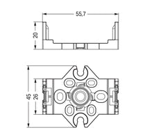WAGO Placa De Montaje De Distribución De 5 Polos Negra - 770-625 [10 Piezas]