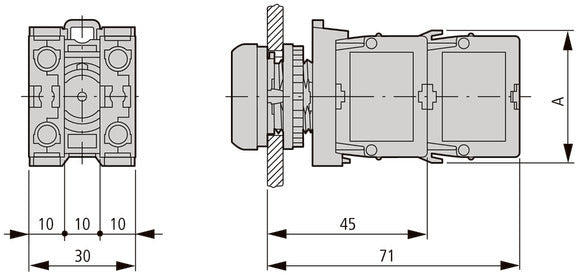 White LED Panel Mount Indicator With Cage Clamp - 216575
