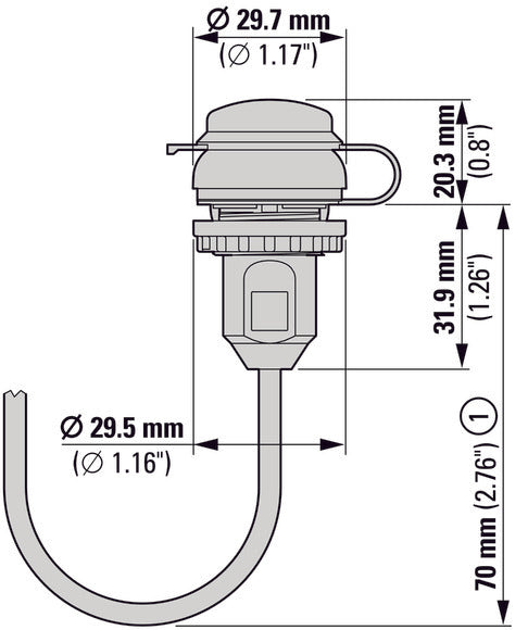 Eaton M22 USB 3.0 Cable De Interfaz De Montaje En Panel 0.6M - 107412
