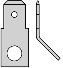 Conector De Lengüeta M5 6.3x0.8mm Montaje A 45 Grados - 215352 [100 Piezas]