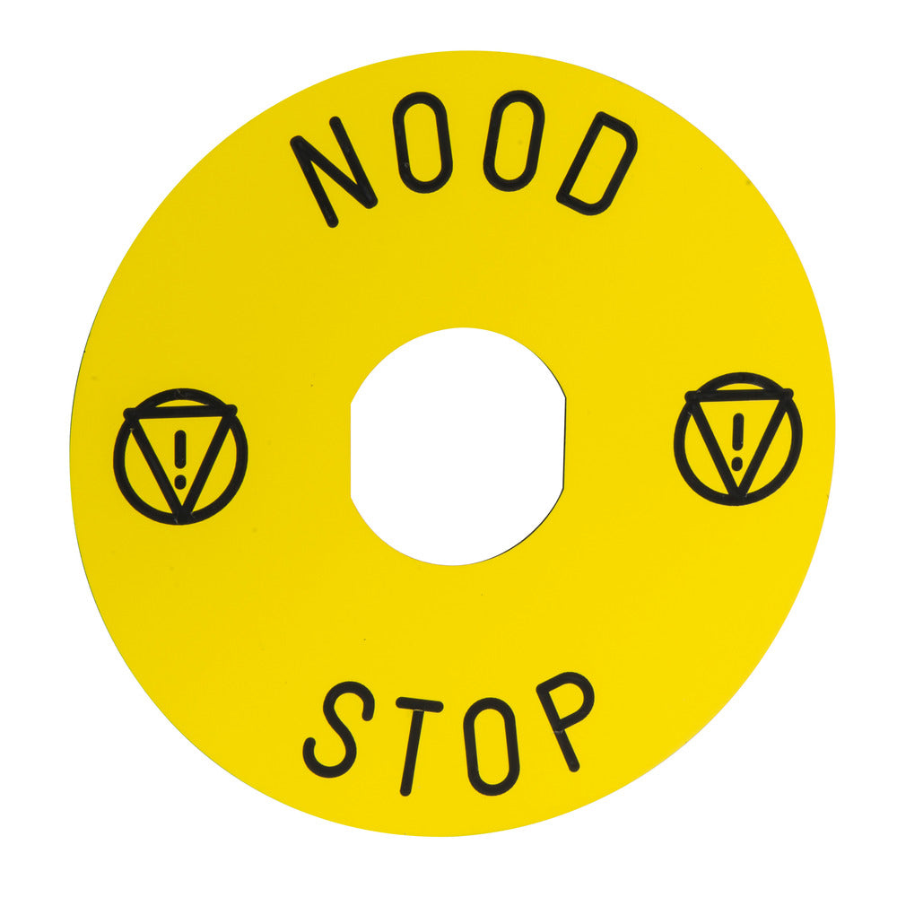 Schneider Electric 90Mm Placa De Leyenda De Parada De Emergencia - ZBY8530 [2 Piezas]