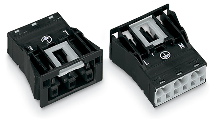 Wago 3-Pole Snap-In Socket Brown 4mm² - 770-2363 [2 Pieces]