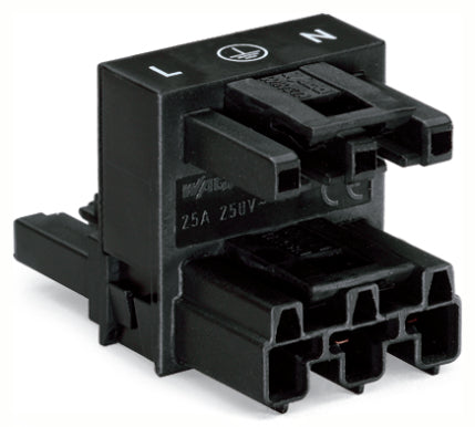 Conector De Distribución H De 3 Polos WAGO Negro - 770-633