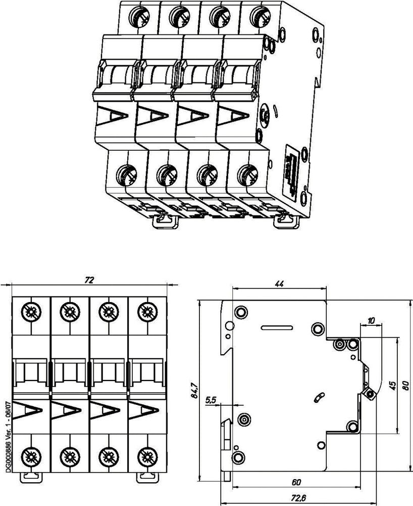 Eaton Faz 40A 3P+N B-Curva Mcb Interruptor Automático