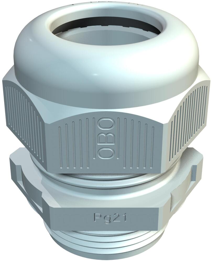 IP68 PG21 Cable Gland With Strain Relief Silver Gray - 2022664 [5 Pieces]