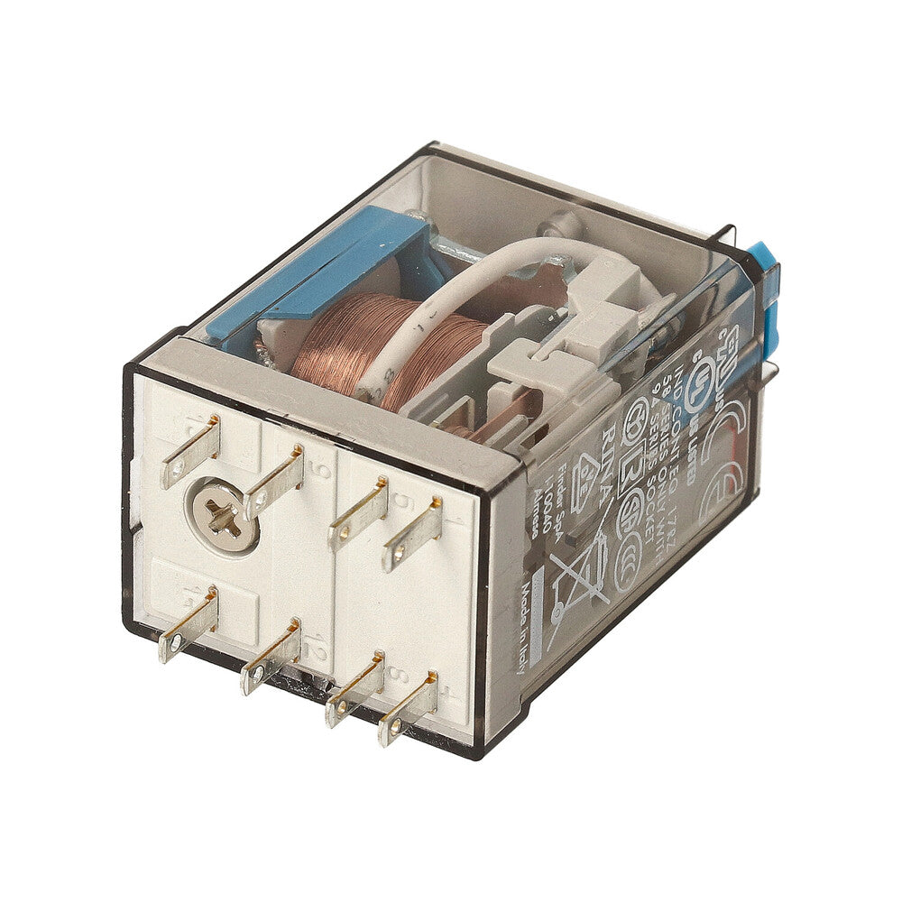 Finder 55.32 Relé Industrial 2CO 10A 12VDC Con Pulsador De Prueba - 55.32.9.012.0040