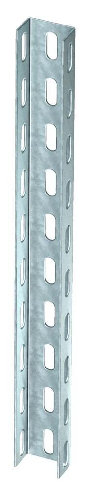 Galvanized Steel U Support 50x30x300mm Perforated - 6342304