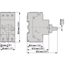 Eaton PKZM0-4-T Interruptor De Circuito De Transformador De 3 Polos 2.5-4A - 088914