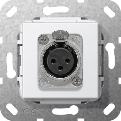 Gira D Series XLR Base Socket Pure White - 566703