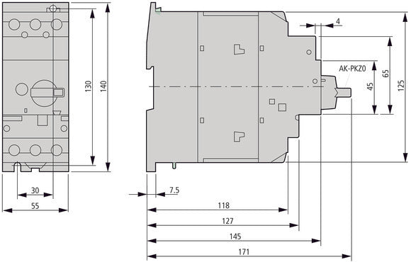 Interruptor Automático De Protección De Motor Eaton PKZM4-63 55-65A - 222413