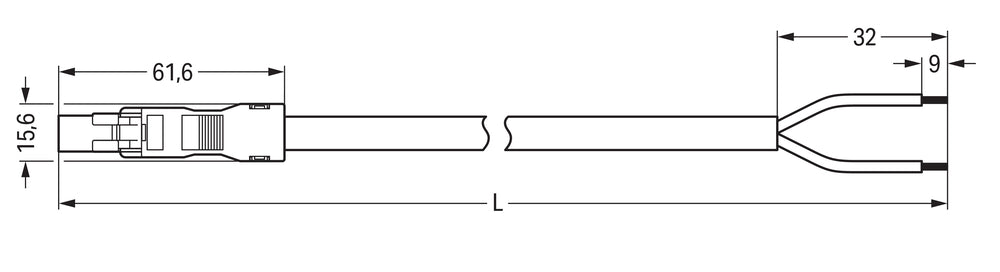 Cable De Conexión Preensamblado 2x1.5mm² Azul 3M - 891-8382/266-301