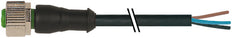 Cable De Sensor Femenino M12 4 Pines PUR 5M Negro - 7000-12221-6340500