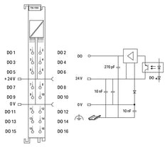 WAGO 750-1504 16-Channel Digital Output Module 24VDC - 750-1504