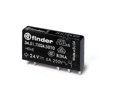 Finder Ultra Delgado Relé PCB 6A 60VDC Contacto Único - 34.51.7.060.5010