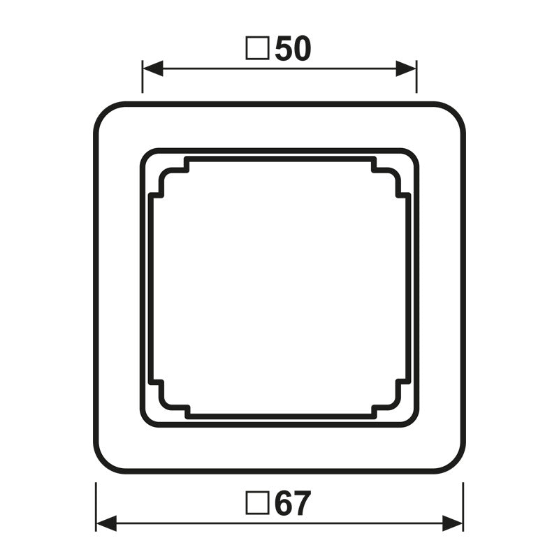 Jung CD500 Marco Intermedio 50x50mm Blanco Alpino - CD590ZWW [2 Piezas]