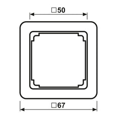 Jung CD500 Marco Intermedio 50x50mm Blanco Alpino - CD590ZWW [2 Piezas]