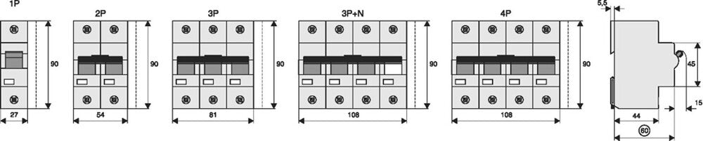 Eaton AZ-4-C80 Interruptor Automático MCB De 4 Polos 80A - 211802