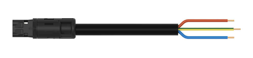 WAGO Winsta 3-Pole Pre-Assembled Cable 3M Black - 774-9993/207-301