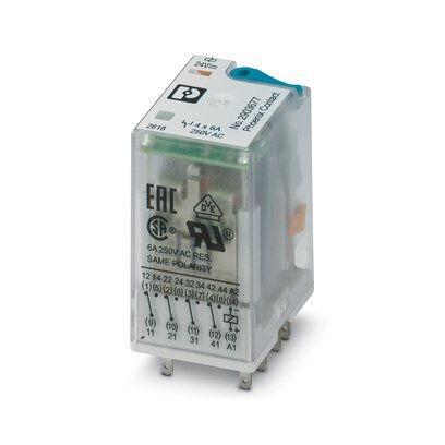 Phoenix Contact 4-Pole Industrial Power Relay 24V DC - 2903677