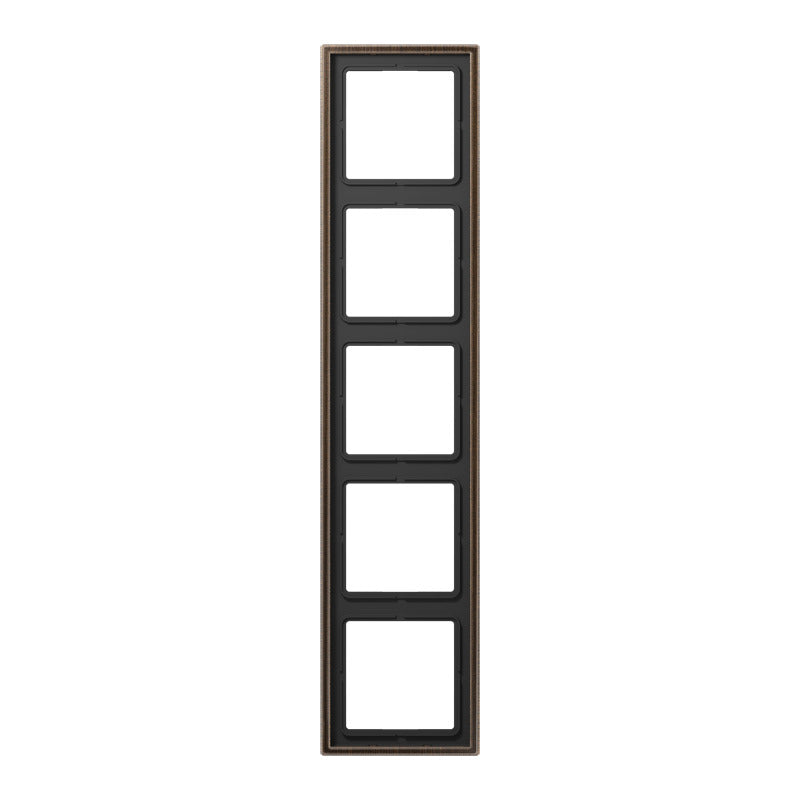 Jung LS 5 Gang Cover Frame Antique Brass - ME2985AT
