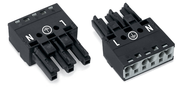 WAGO 770-203 WINSTA MIDI conector hembra de 3 polos negro - 770-203 [2 piezas]