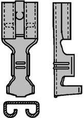 Non Insulated F Crimp Terminal 6.3x0.8mm 1.0-2.5mm2 - 210390 [100 Pieces]
