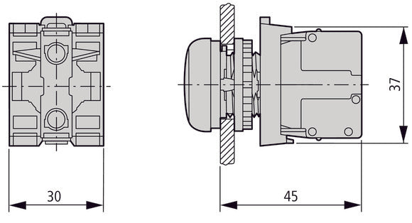 Eaton M22-TC Clip De Fijación Telescópica - 216398