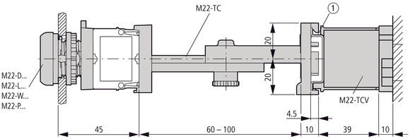 Eaton M22-TC Clip De Fijación Telescópica - 216398