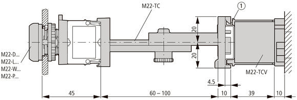 Eaton M22-TA Telescopic Mounting Adapter - 226161