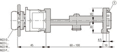 Eaton M22-TC Telescopic Mounting Clip - 216398