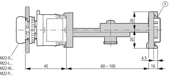 Eaton M22-TC Clip De Fijación Telescópica - 216398
